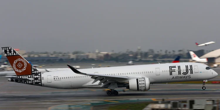 A Fiji Airways Airbus A350 arrives at Los Angeles International Airport 030826 41730c2a45454989adfbdf8d8cf41c80